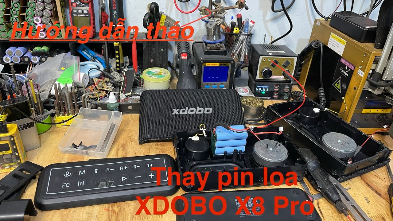 Hướng dẫn tháo thay pin loa XDOBO X8 Pro #0917774119 #xdobo