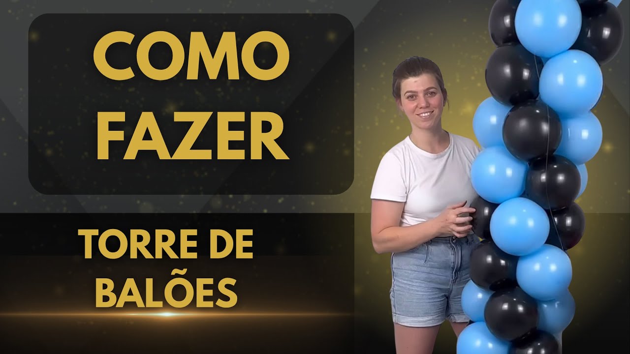 Como fazer uma torre de balões em espiral