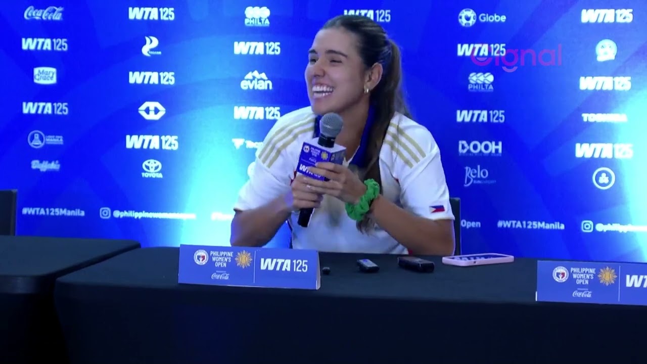 Camila Osorio speaks after win over Solana Sierra in Manila | Credit: Cignal