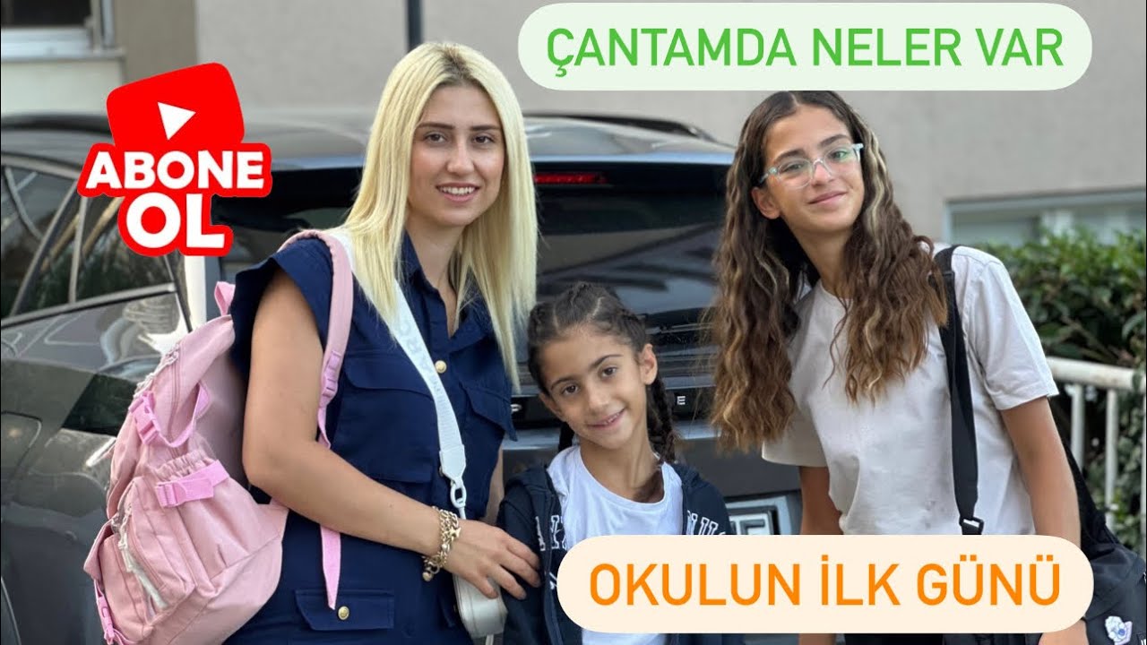 OKULUN İLK GÜNÜ📚ÇANTAMDA NELER VAR‼️#okul#vlog#okullaraçılıyor#rutin