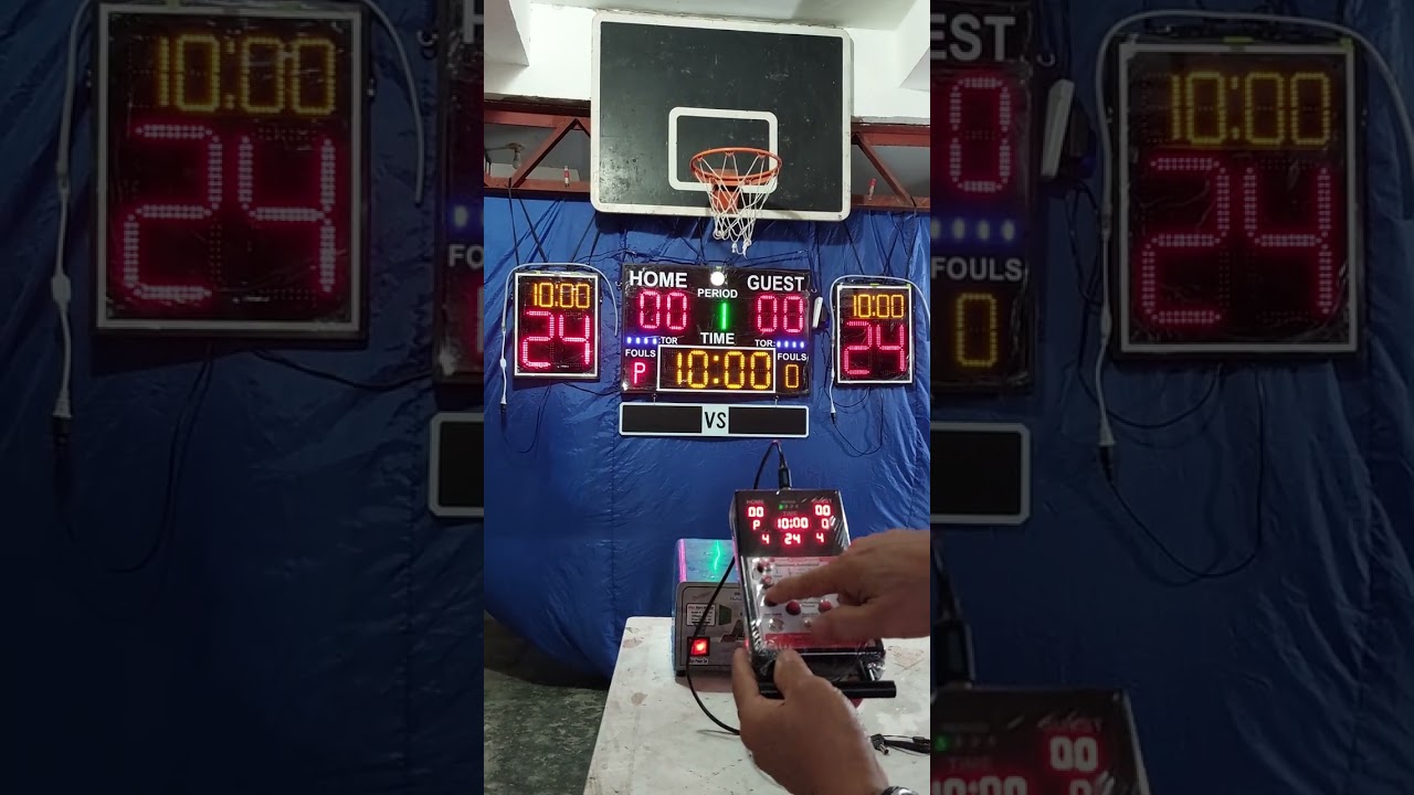trian Wireless Electronic Basketball Scoreboard 