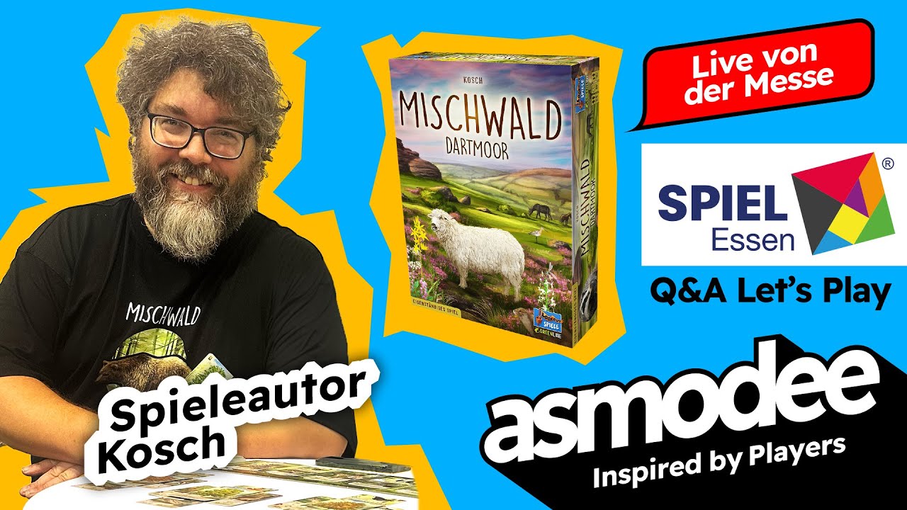 LIVE von der SPIEL25 | Mischwald: Dartmoor mit Spieleautor Kosch | Let's Play asmodee Lookout Games