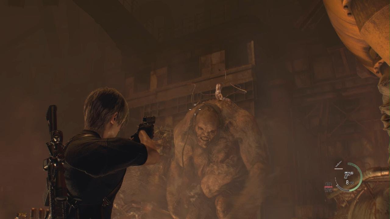 Resident Evil 4 거인 엘 히간테 보스전