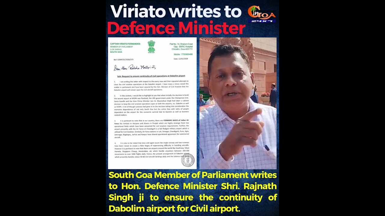 Viriato writes to Defence Minister