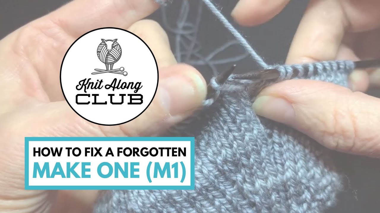 How to Fix a Forgotten Make One (M1) When Knitting In the Round