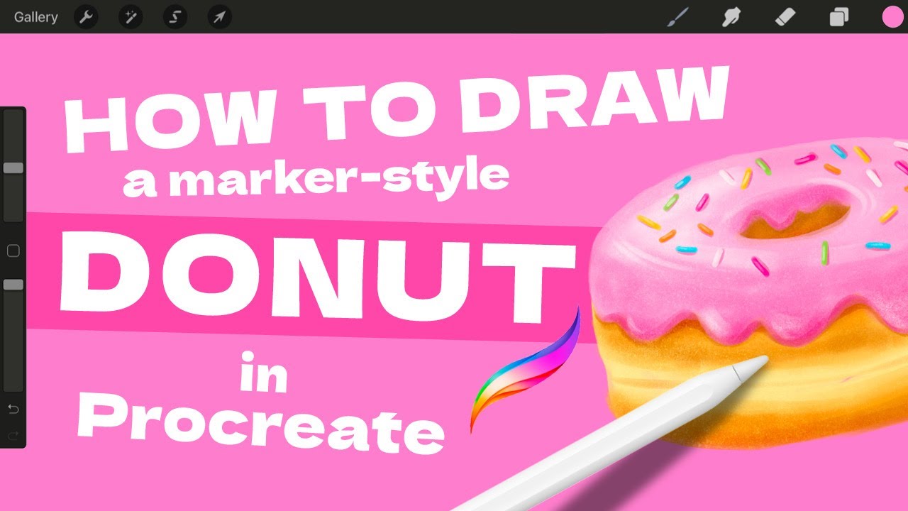How to Draw a Donut in Procreate (marker-style!) // Procreate Tutorial