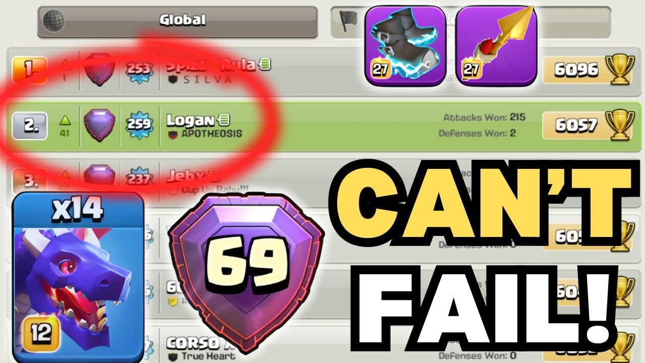 Rank 2 US and this is why I use the revive spell +320 Clash Of Clans Attack Strategy