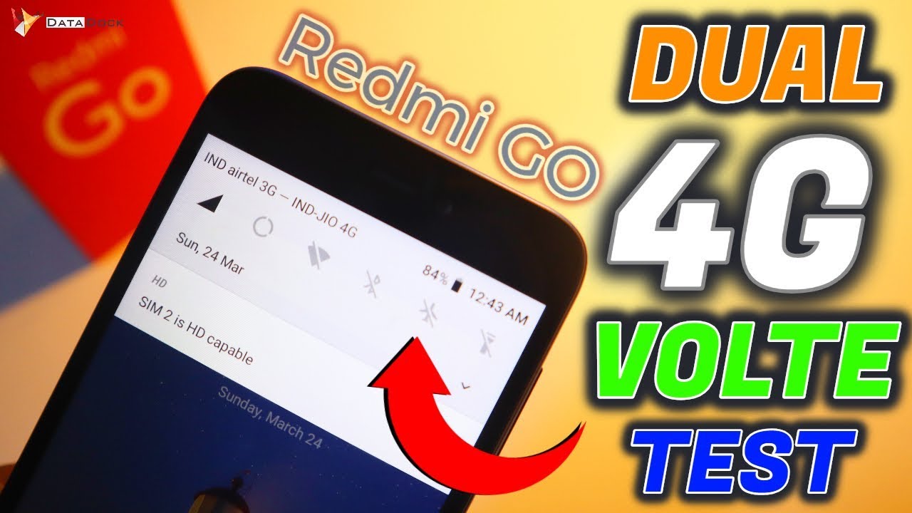 Redmi GO Dual 4G Volte Test | HINDI | Data Dock