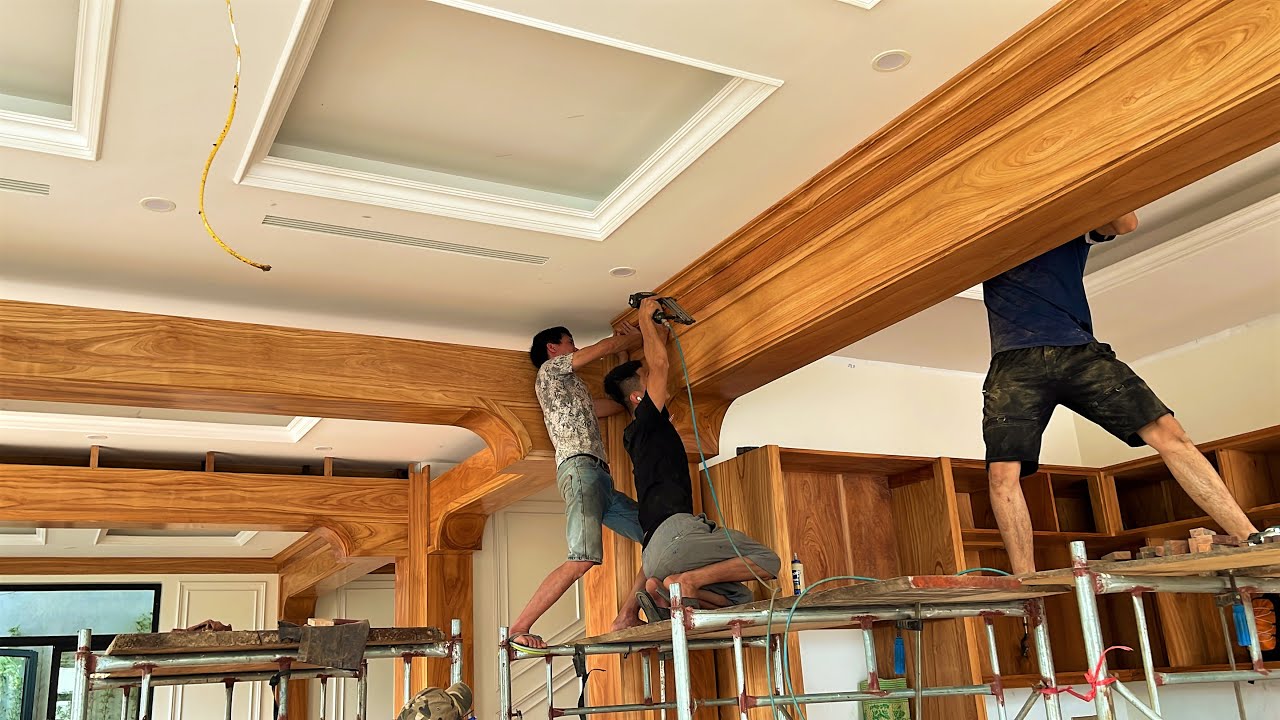 Mr.Văn Latest Design Beautiful Wood Decorate Vintage Living Room 200m2 || Extremely Ingenious Skills