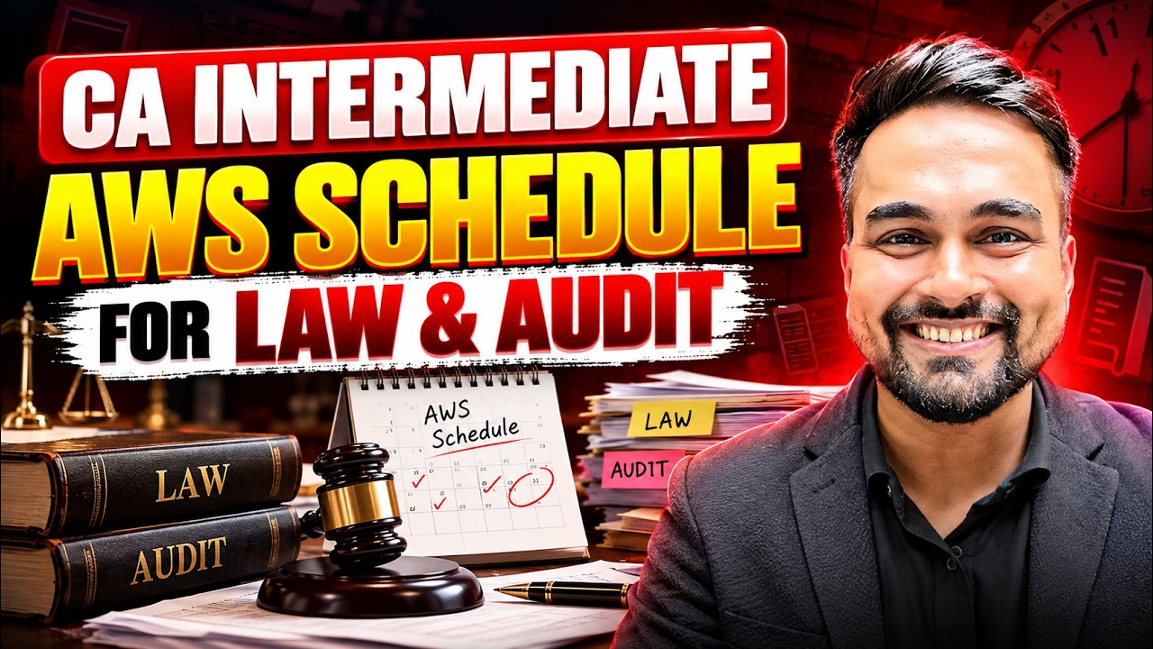 CA Inter Law & Audit Answer Writing Session (AWS) Schedule | CA Inter Jan'27 | CA Shantam Gupta