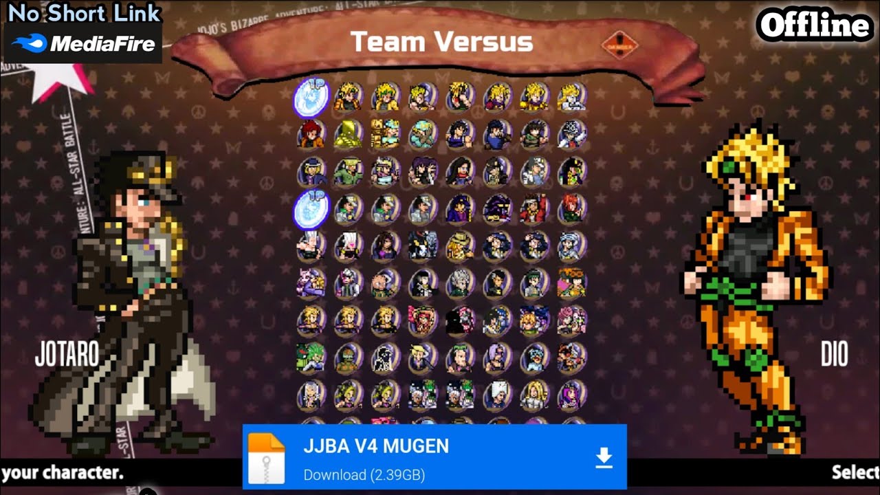 Jojo's Bizarre Adventure V4 Mugen Exagear (Android/PC) Download