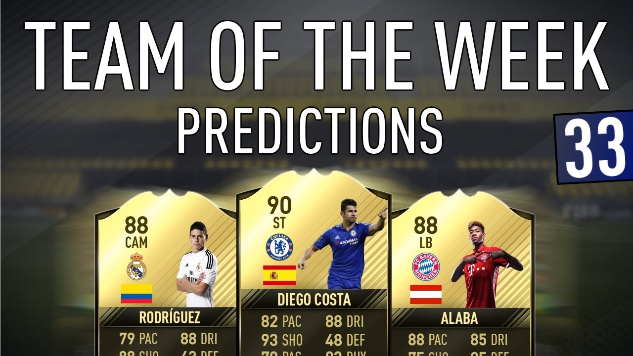 FIFA 17 TOTW 33 Predictions | COSTA | JAMES | ALABA