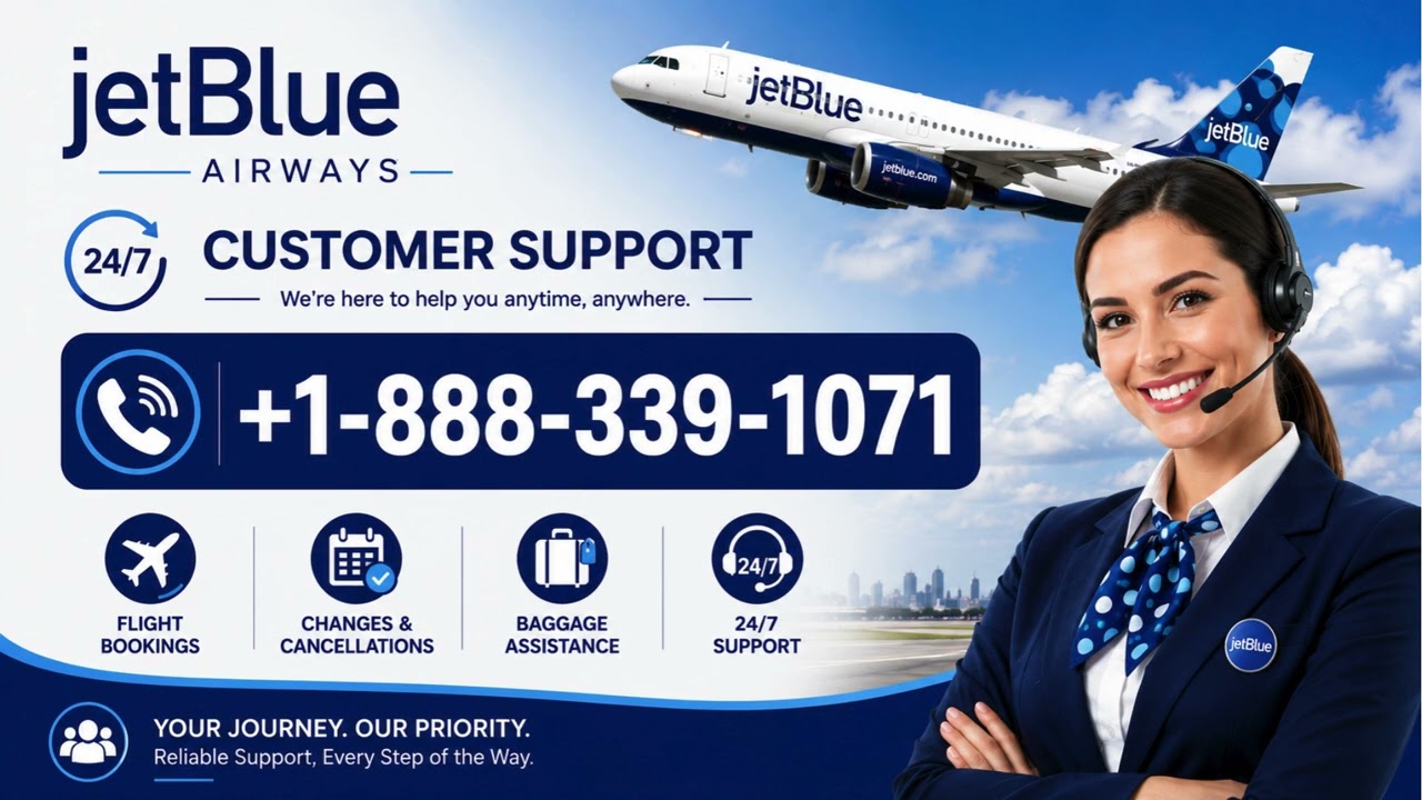 24 Hours JetBlue Airways Customer Support // Toll Free Number Service Available