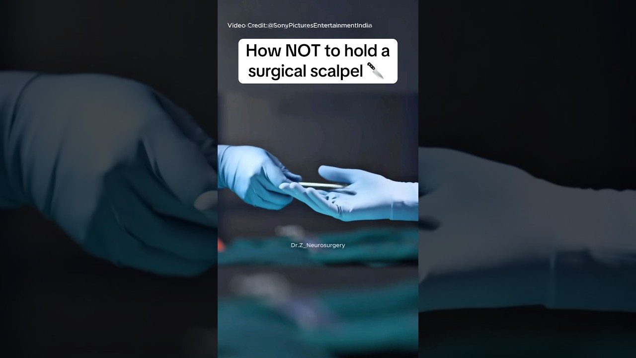 This is how NOT to hold a surgical scalpel. #medical #doctor #surgery #operatingroom