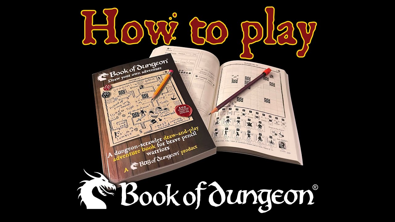 How to play Book of Dungeon - A draw your own adventure book based on the board game Bag of Dungeon