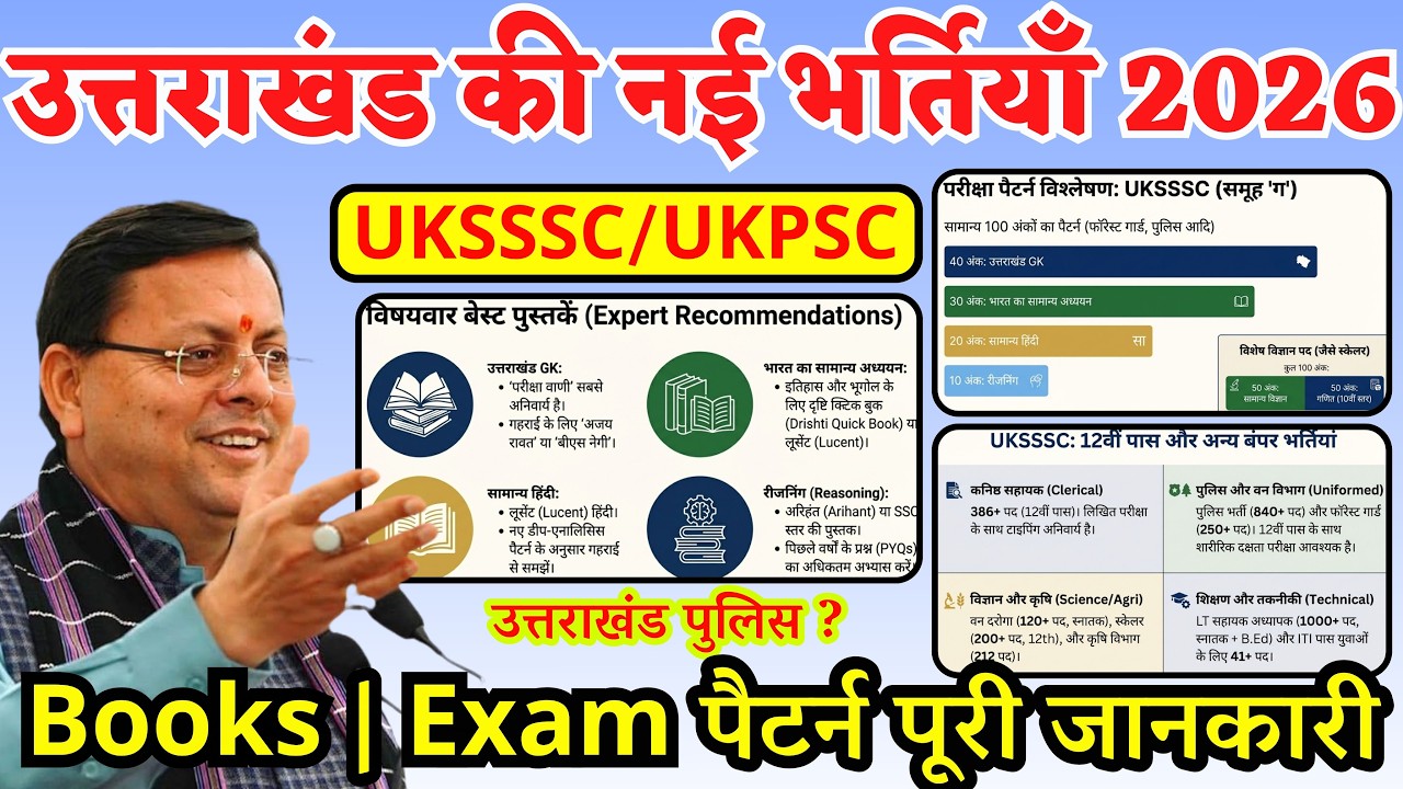 uksssc new vacancy 2026 | ukpsc new vacancy 2026 | ukssc update | उत्तराखंड नई भर्तियां 2026 | books