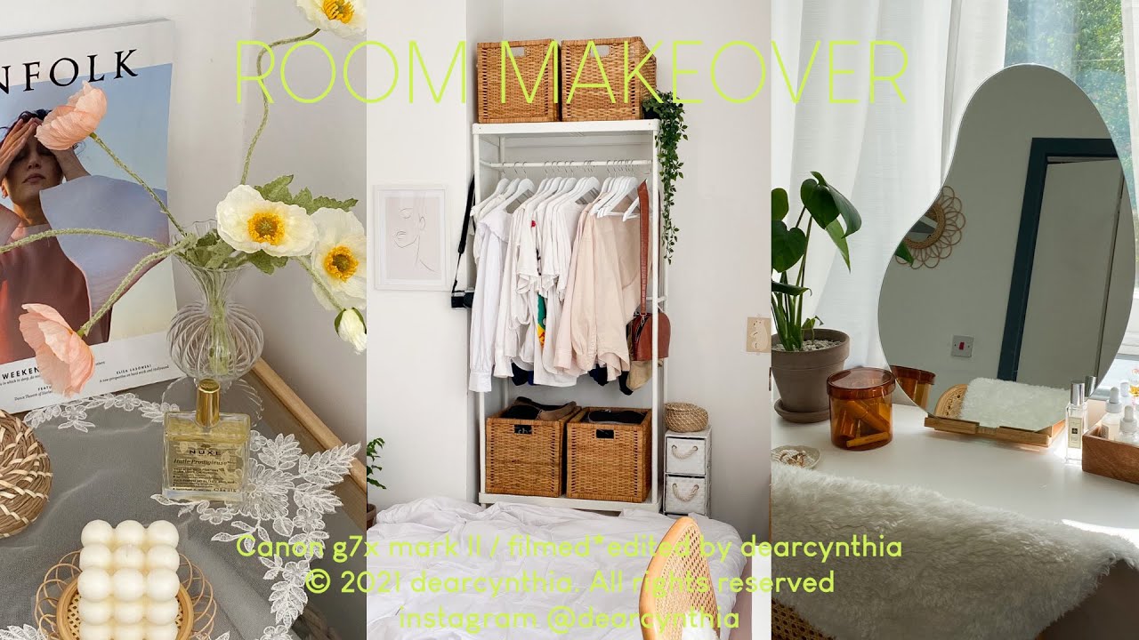 Small bedroom makeover | aesthetic room decor | cozy Scandinavian/Pinterest inspired interior