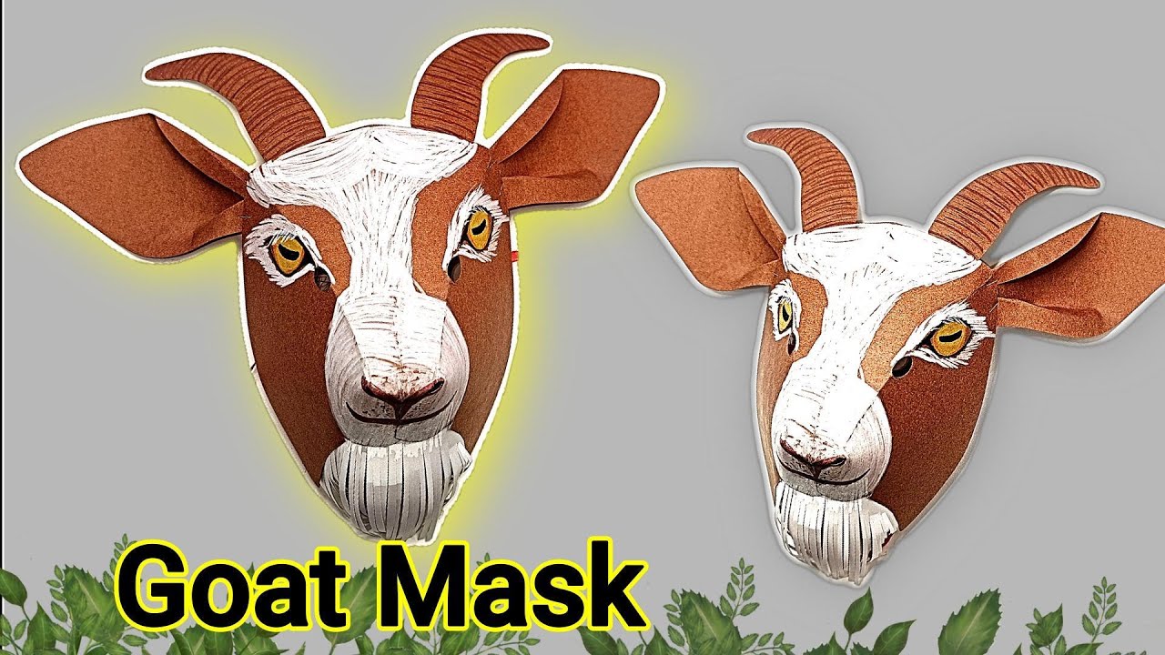 goat mask | goat craft | animal mask making | paper mask tutorial | DIY craft