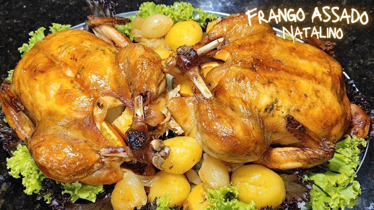 Frango Assado Natalino: O Segredo da Marinada Mirepoix para um Assado Perfeito! 🎄🍗