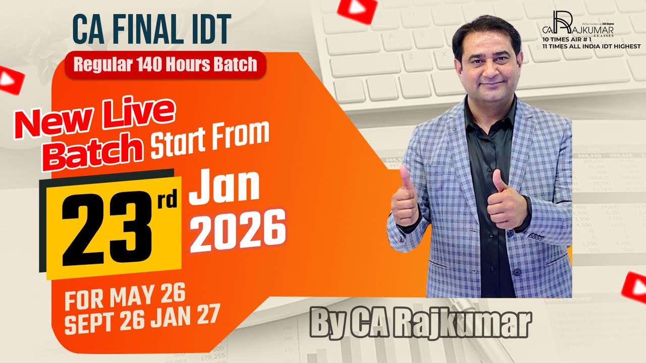 🎓 New Batch Announcement & New Year Offer 🎉 | CA Raj Kumar | CA Final Classes 2026