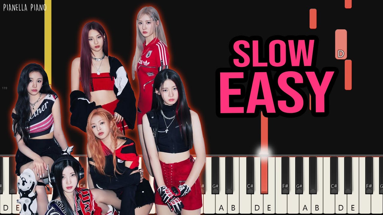 BABYMONSTER - Stuck In The Middle | SLOW EASY Piano Tutorial by Pianella Piano