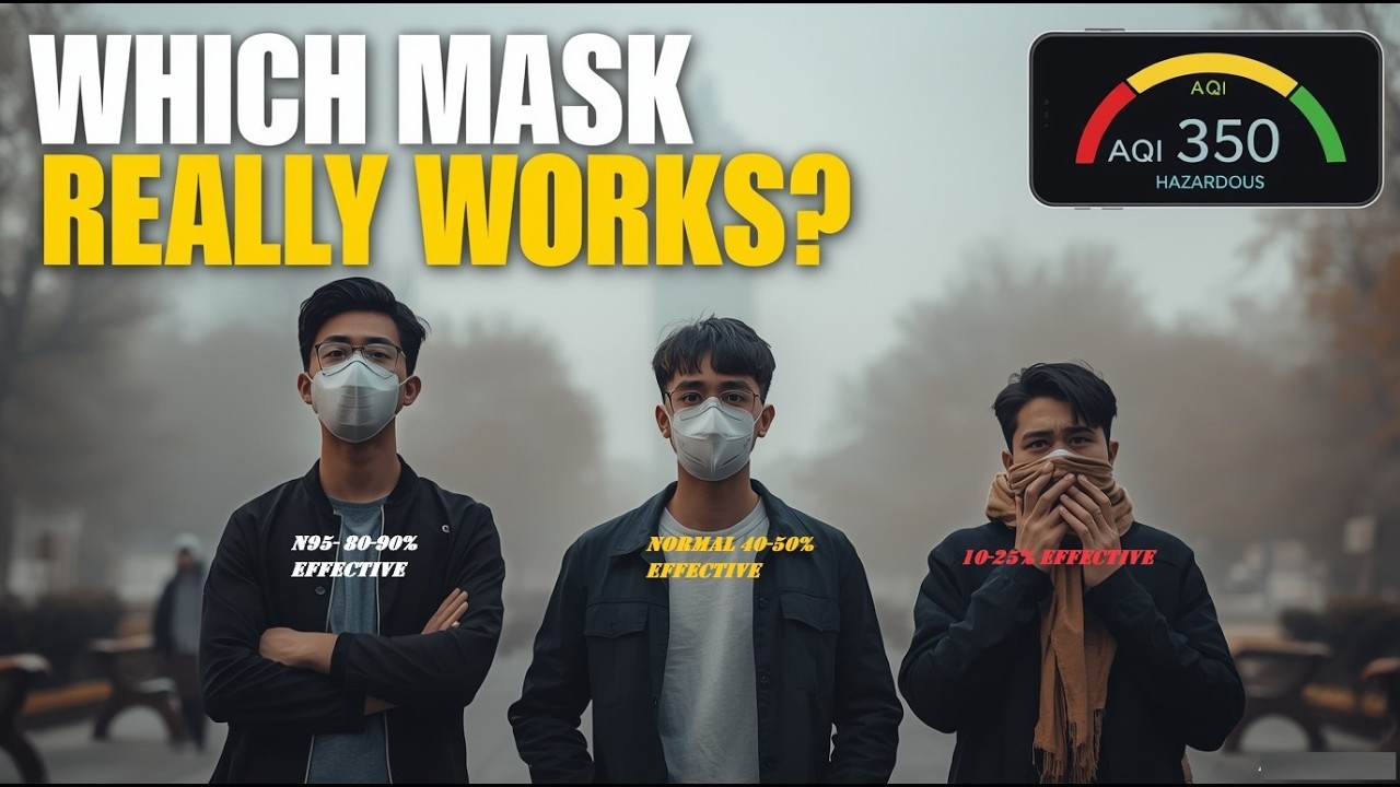 N95 Mask V/s Normal Mask V/s Cloth Mask | AQI Level