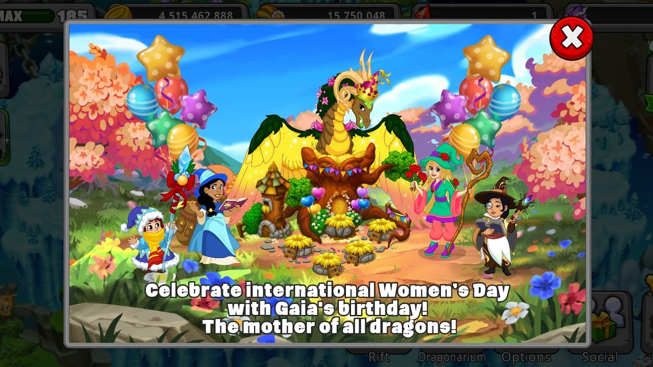 GAIA'S BIRTHDAY 🥳🥳 #dragonvale #deca #gaia #zdog0424