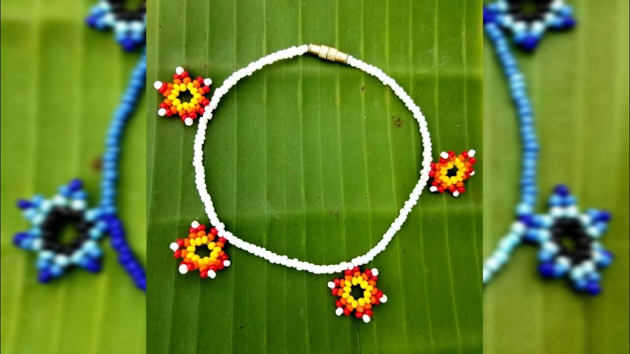 How to make Daisy flowers 🌸 //Tutorials anklet for beginners