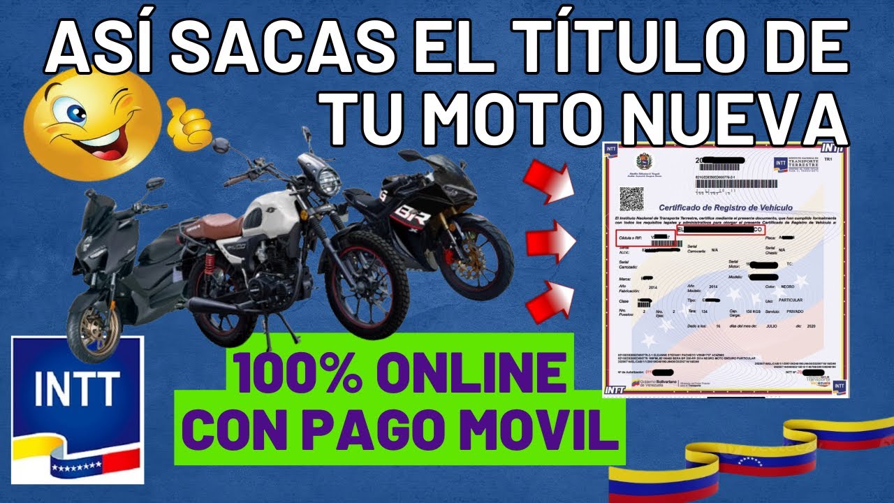 💥c&oacute;mo SACAR👉T&Iacute;TULO ORIGINAL DE MOTO NUEVA💥Paso a Paso - INTT-2025 (ACTUALIZADO)