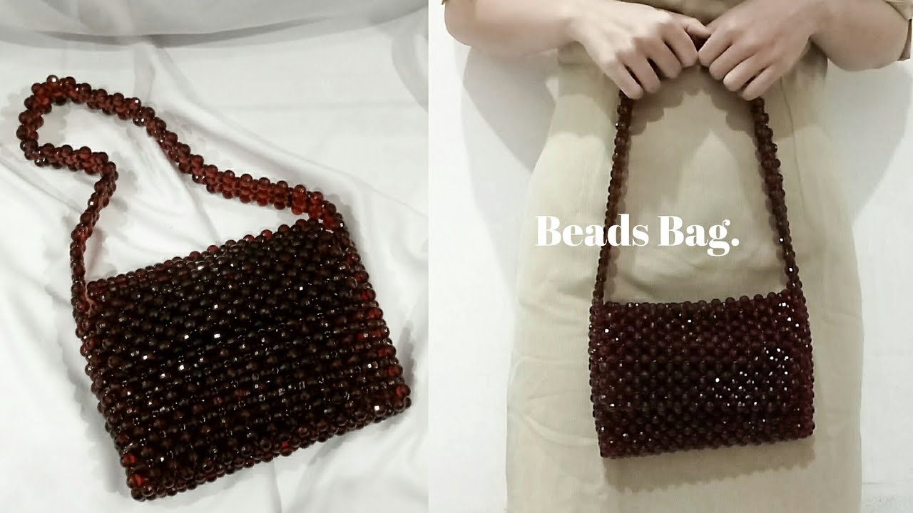 DIY Beads Bag (Shoulder Bag) | How To Make Beaded Bag | Tas Manik-Manik | Tas Mute (Part 1)