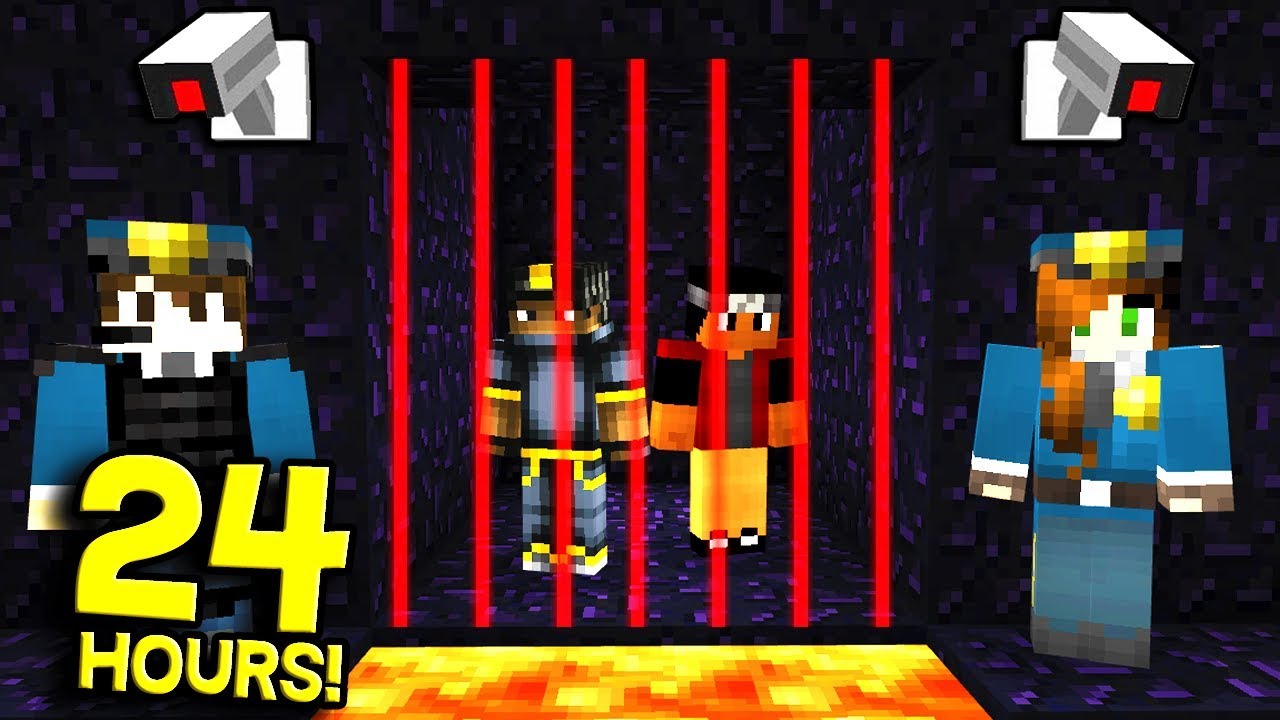 I Spent 24 Hours Straight in PRISON in Minecraft Pocket Edition! (Prison Escape Challenge)