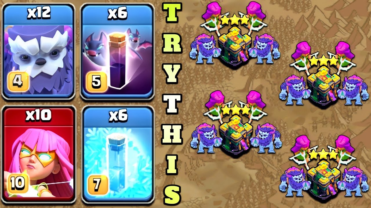 Yeti Bat Spell Super Archer Attacks With Freeze Spell Are Very Easy Th14 Best Ground Attack Strategy