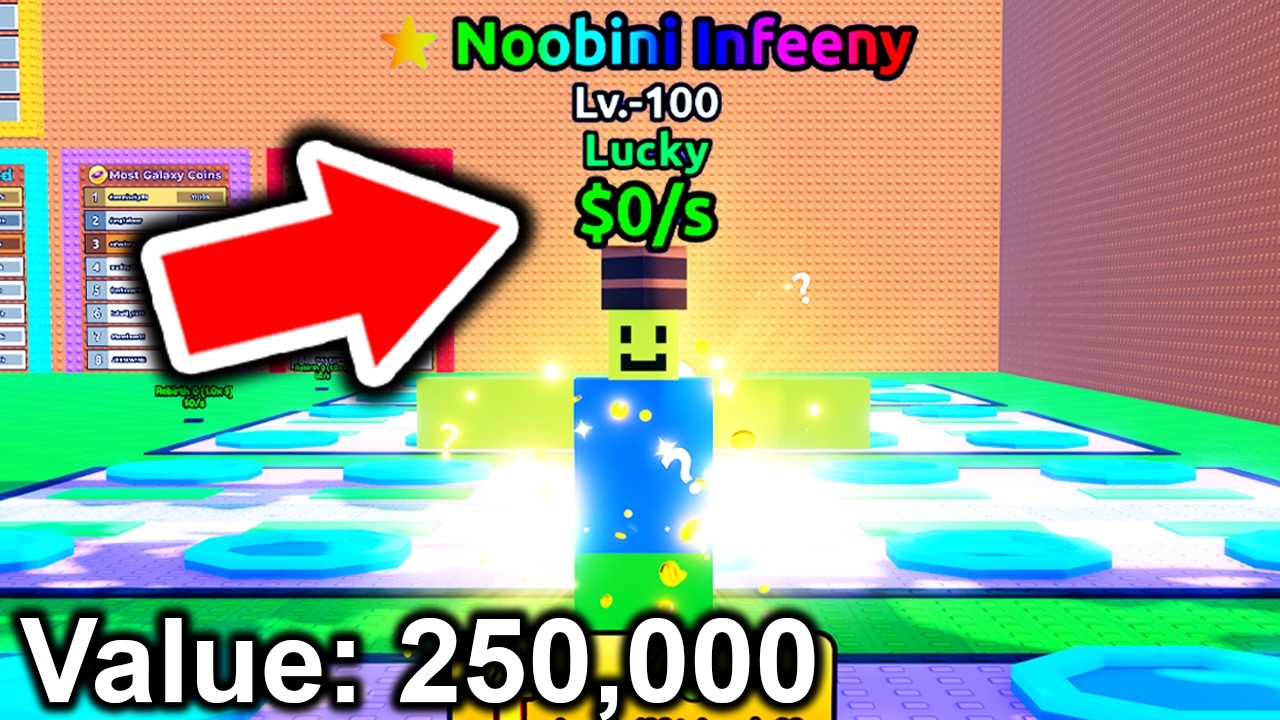 WORLDS FIRST NEGITIVE NOOBINI INFEENY in Escape Tsunami For Brainrots