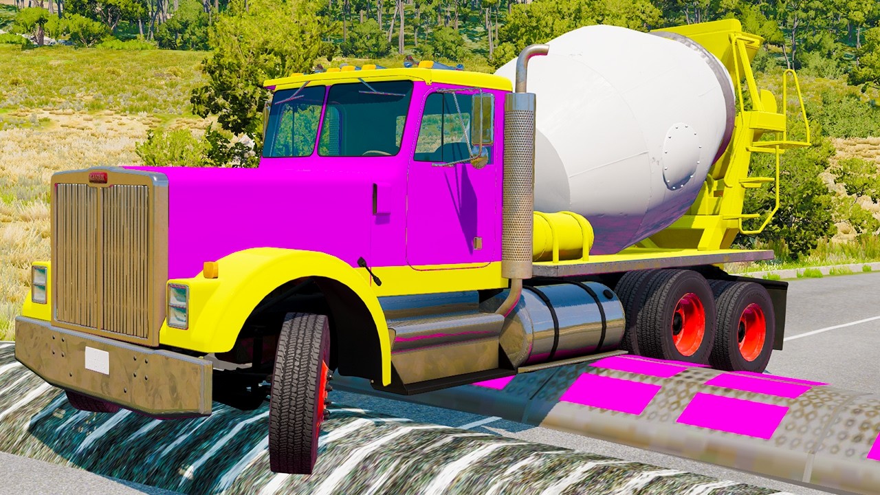 Truck Almost Stuck on Giant Speed Bump #44 | Driver Skills Gameplay | Game Daily | BeamNg.Drive