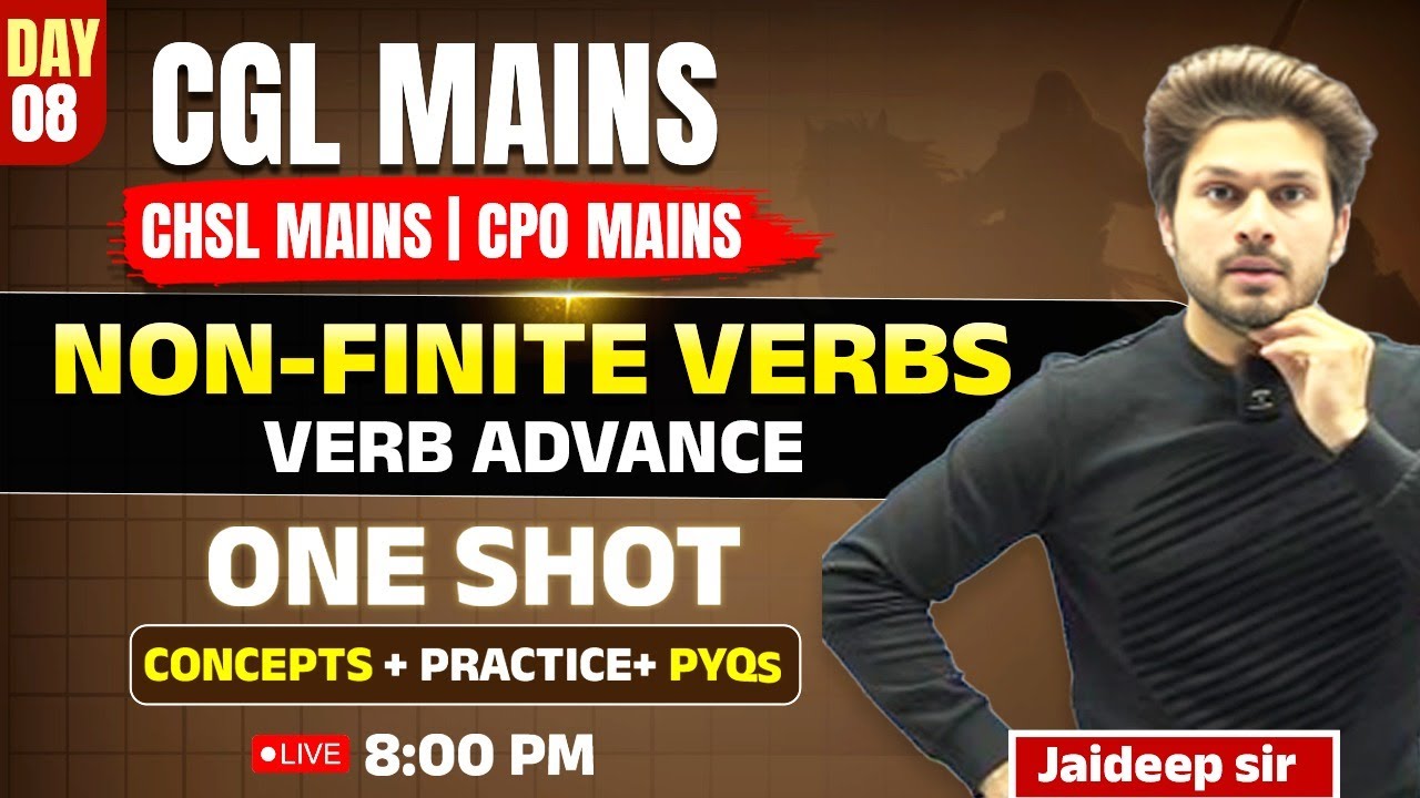 Class 08 || 2024 CGL MAINS, CHSL, CPO || वादा Selection का || by Jaideep Sir #ssc2024