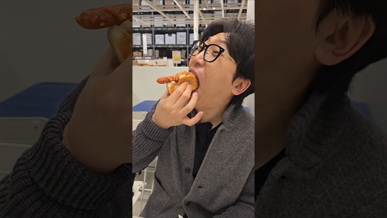 돌돌싱 재혼 부부 가구 쇼핑 후 천원 핫도그 먹방 #shorts