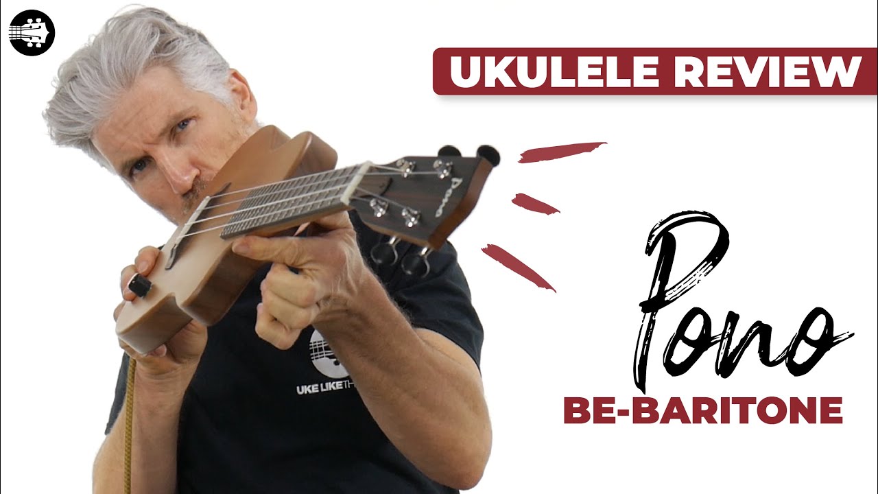Pono BE Baritone Thinbody Electric Ukulele Solid Acacia  | Baritone Ukulele Review