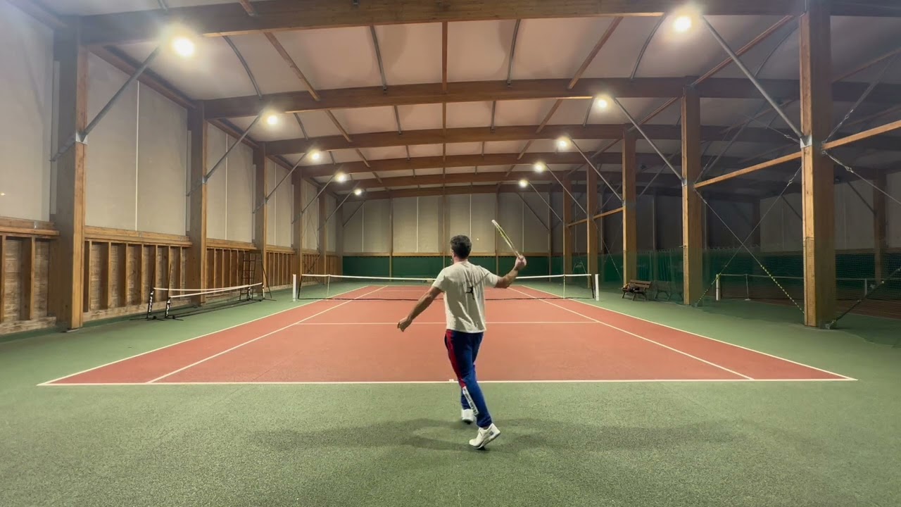 Entrainement tennis revers à une main
