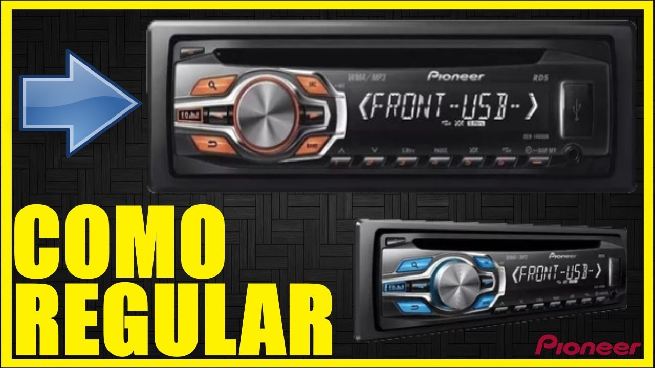 Como regular rádio PIONEER DEH-1480UB rds #ALANROD
