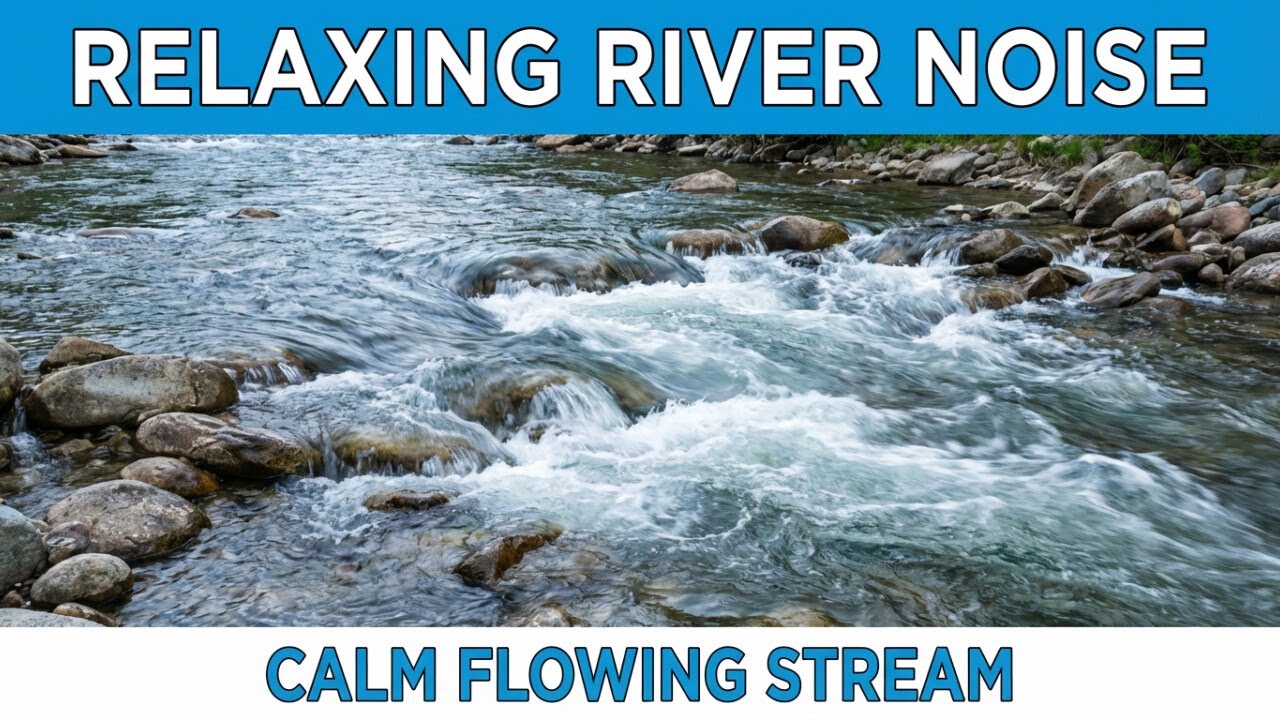 10 Hours of Flowing River Sounds | Deep Sleep & Stress Relief