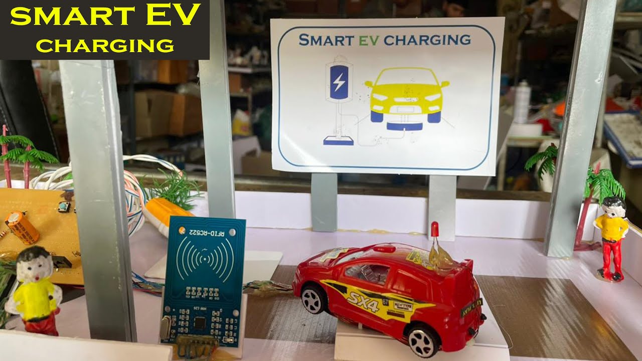 Smart EV Charging Station using Arduino and RFID ! Smart Wireless EV charging school project