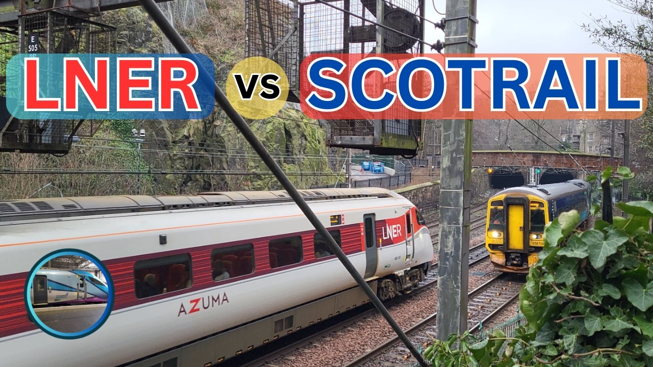 ScotRail & LNER Trains Meet Near Tunnel | Edinburgh Rail Spotting