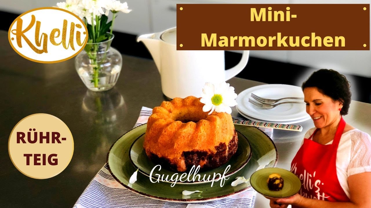 Mini Marmorkuchen in Gugelhupfform/ saftiger und kleiner Marmorkuchen backen/einfach und schnell