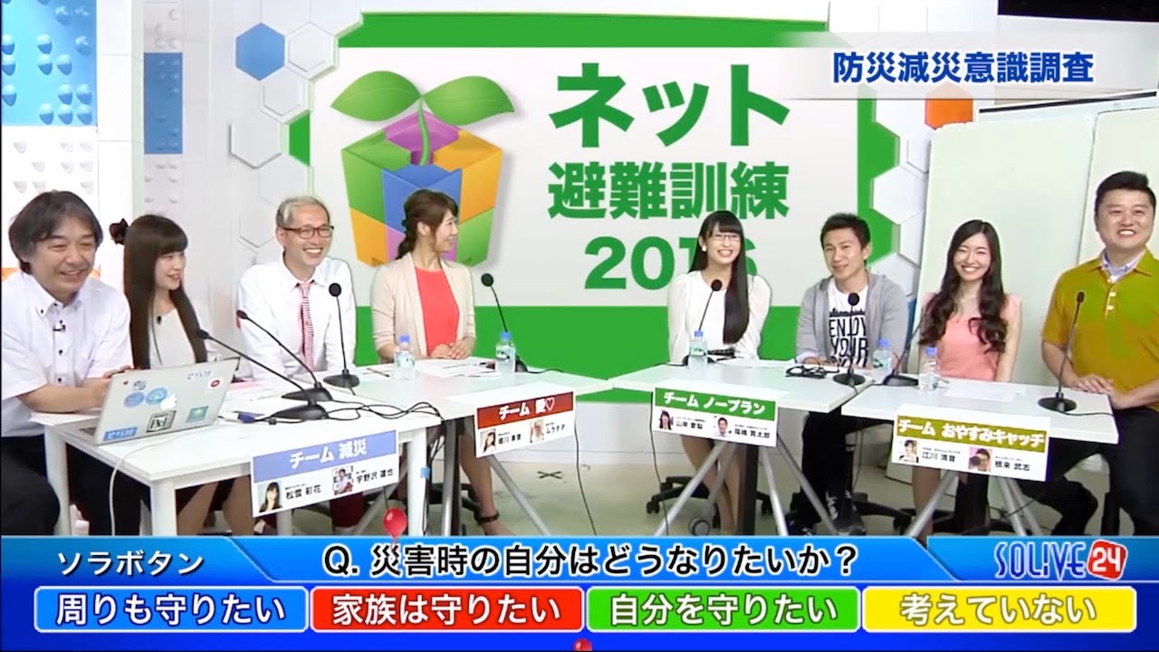 第６回ネット避難訓練｜2016年5月29日(日) 20:00〜23:00｜ウェザーニュース