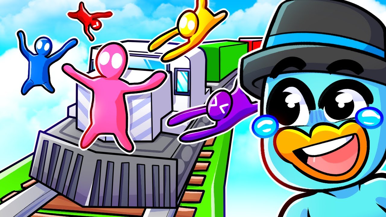 6 AMIGOS en 1 TREN! (Gang Beasts)