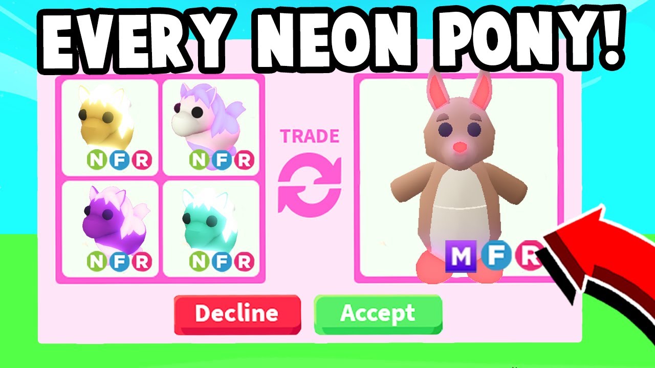I Traded *EVERY* NEON PONY in Adopt Me!