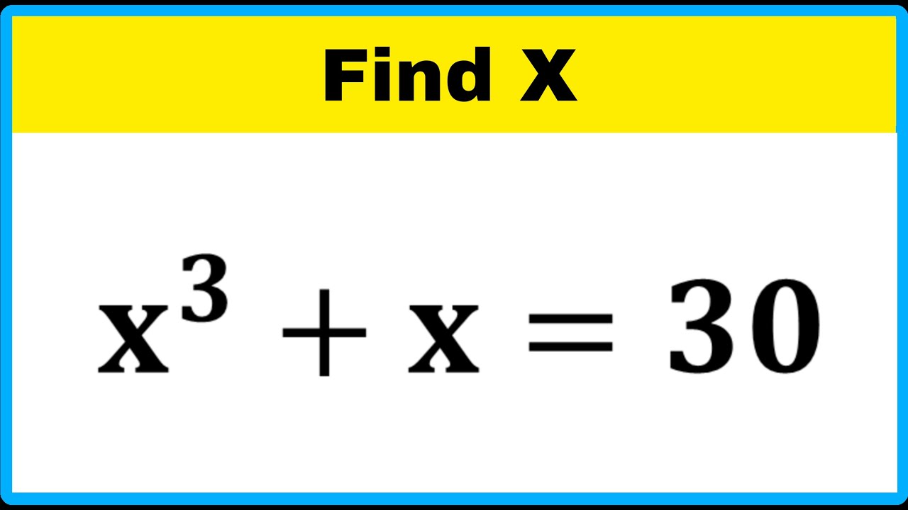 Brazilian l Olympiad Math Cubic equation l Three values of X=?