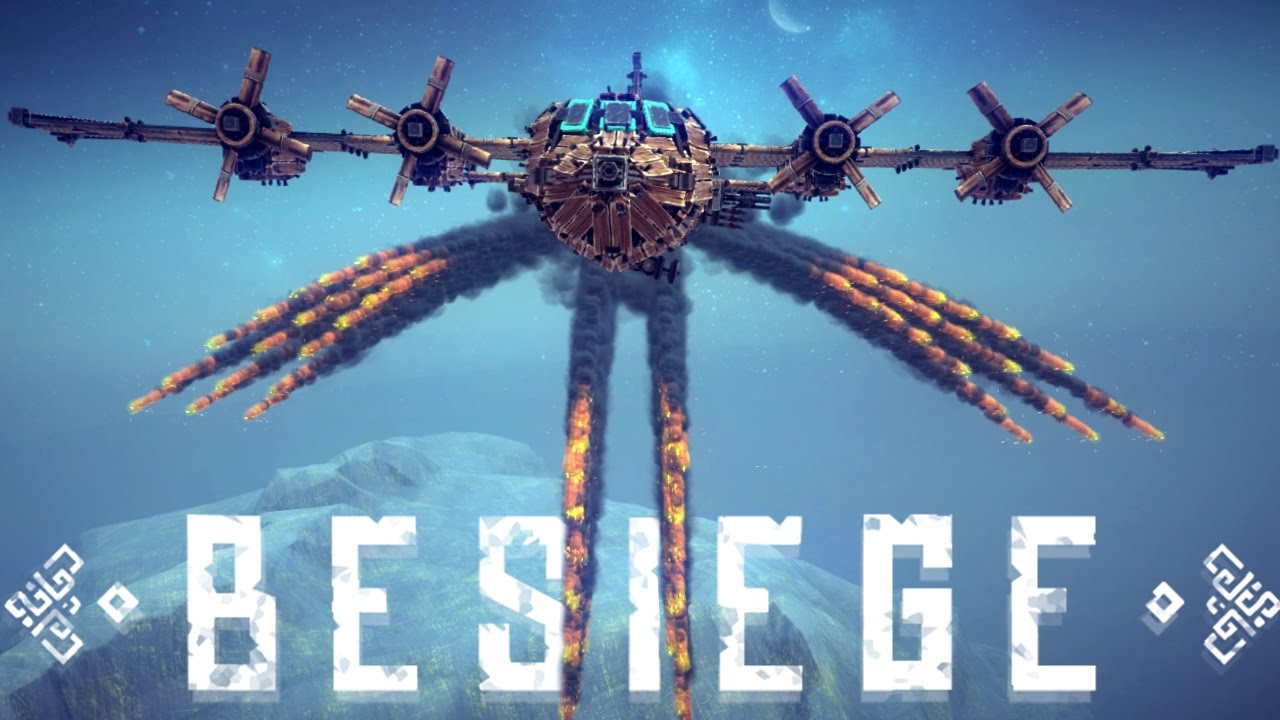 Besiege Best Creations - AC-130 Angel of Death, School Bus Monster Truck & More! - Besiege Gameplay
