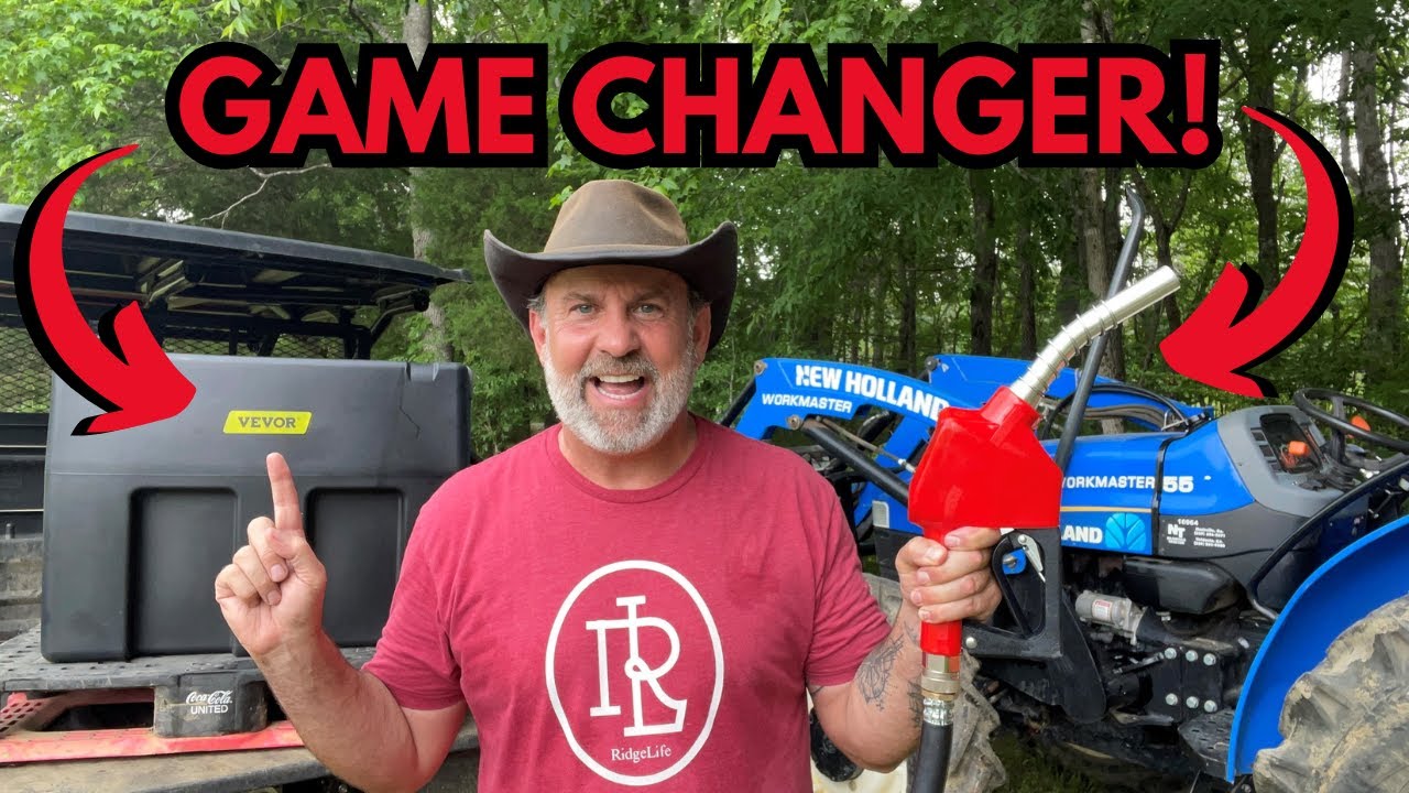 GAME CHANGING 58 Gallon Diesel Tank & 12vdc Pump For The Homestead & Farm  | VEVOR