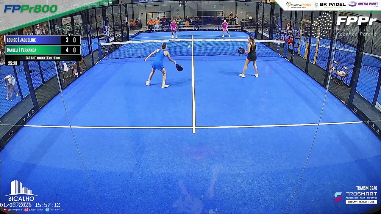 Quadra 2 (01/03/2026 - Parte 1) -  CWB Arena Padel Ao Vivo